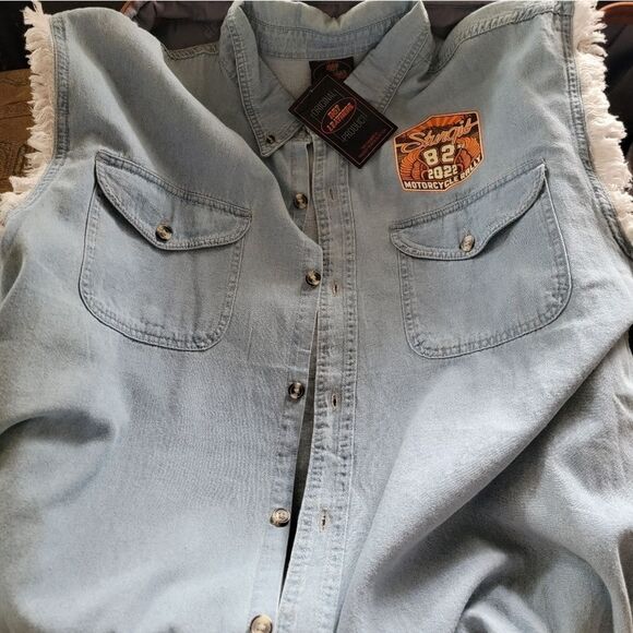 STURGIS 2022  82nd Anniversary Motorcycle RALLY JEAN SHIRT/JACKET NWT - Picture 11 of 13